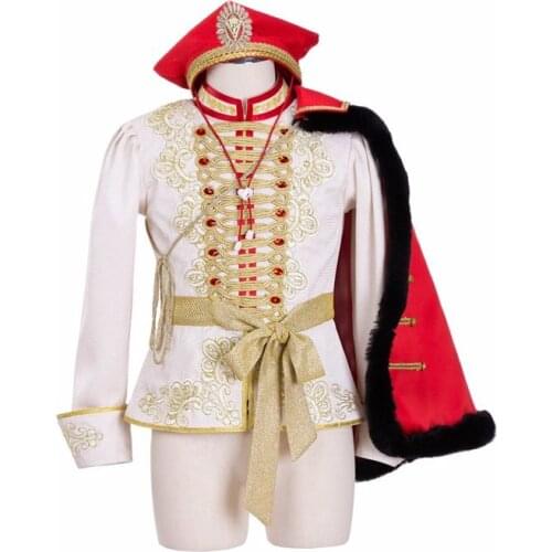 Red Black Golden Nutcracker Ballet Performance Jacket Professional Ballet Costume Cloak Concert Classical Ballet Outfit Custom