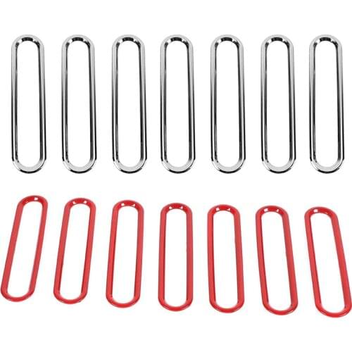 Engine Hood Air Inlet Vent Ring Cover Trim for Jeep Wrangler JK 2007-2017 Accessories Front Grill Mesh Inserts