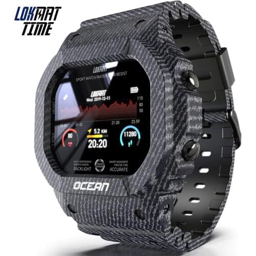 Lokmat Time Ocean Sports Smart Watch Women IP68 Waterproof Fitness Rugged Outdoor Smartwatch Men for Smart Phone Dropshipping