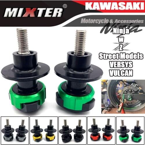 Motorcycle Aluminum Stand Swingarm Spools Slider Stand Screw Universal For KAWASAKI NINJA 125 250R 300 400 650 1000 H2 H2R H2 SX