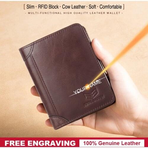 Royal Bagger Classic Style Wallet Genuine Leather Men Wallets Short Male Purse Card Holder Wallet Men Fashion High Quality Retro