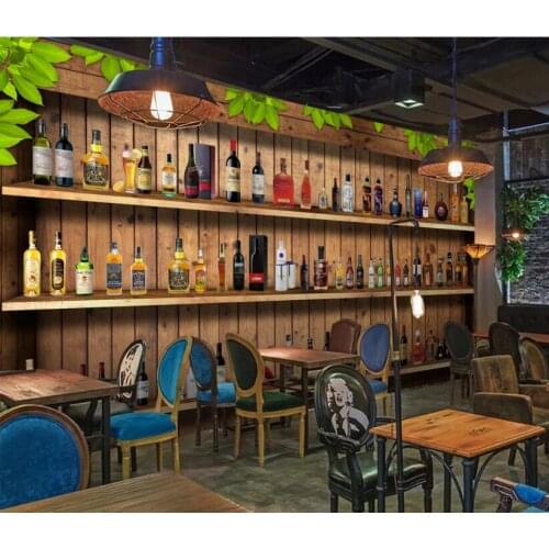 CJSIR Custom Mural Wallpaper Background Bottle Shelf Restaurant Home Decor Wall Covering Living Room Wine Rack Wall Painting