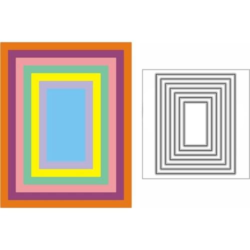 New Straight Rectangles Craft Embossing Mold 2021 Metal Cutting Dies for DIY Decorative Scrapbooking Album Card Making No Stamps