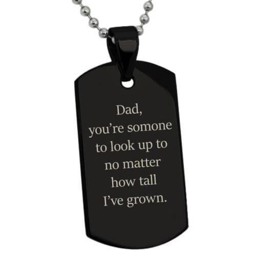 Wholesale custom Stainless Steel Fathers Day Engraved Special Dad Dog Tag low price custom metal dogtags FH890326