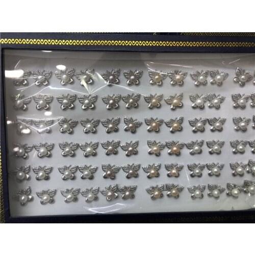 Wholesale 36pairs/lot Real Freshwater Pearl Earrings Silver Plated Stud Earrings Nice Gift