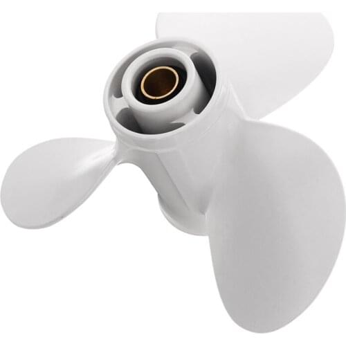 Marine Engine Outboard Propeller 664-45947-01-El 9 7/8 X 11 1/4 for Yamaha 20-30Hp Aluminum Alloy 3 Blade Black 10 Spline Tooth