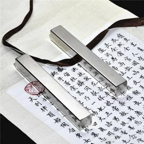 Paperweight Metal Chinese Calligraphy Special Paperweights 2pcs/lot Portable Galvanized Iron PaperWeight Stationery Supply
