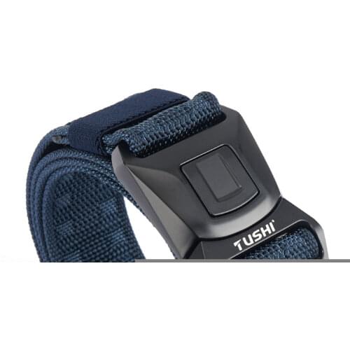 Nylon Belts For Men Metal Pluggable Buckle Durable Training Black Canvas Army Belt Non-Slip Hunting Fishing Sports Accessories