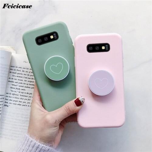 S10E Love Heart Stand Holder Case For Samsung Galaxy S10 5G Silicone Back Cover S10 Plus Lite 2020