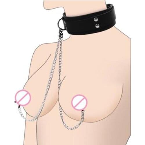 Sex Toys SM GAME BDSM Stainless Steel Metal Chain Nipple Shaking Milk Breast Clip Sex Slaves Nipple Clamps Stimulate SEX FUN