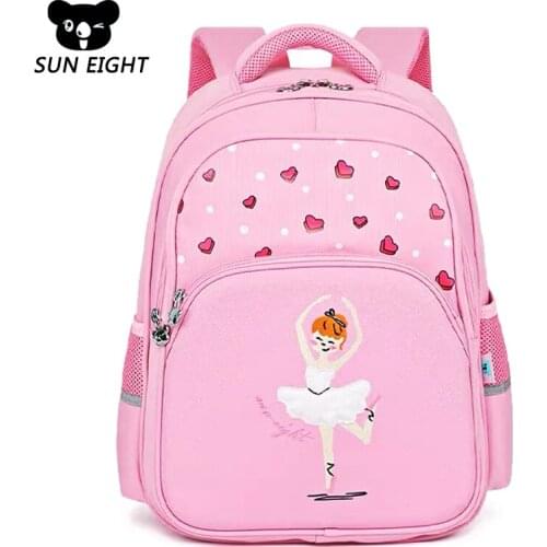 SUN EIGHT Children Cartoon School Bags For Girls Princess Backpack For Kids Satchel School Bags For Kindergarten Mochila Escolar