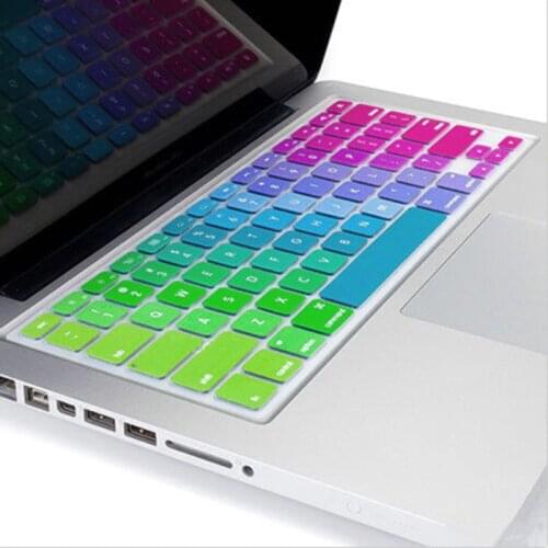 1 pc Silicone Rainbow Keyboard Skin Cover For Apple Macbook 13" 15" 17" Laptop Keyboard Stickers US&EU Version