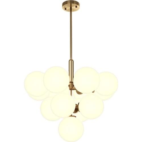 Modern Fashion Brass Chandeliers Creative Glass Bubble Ball Pendant Lamps For Living Room Bedroom Kids Room Restaurant Decor
