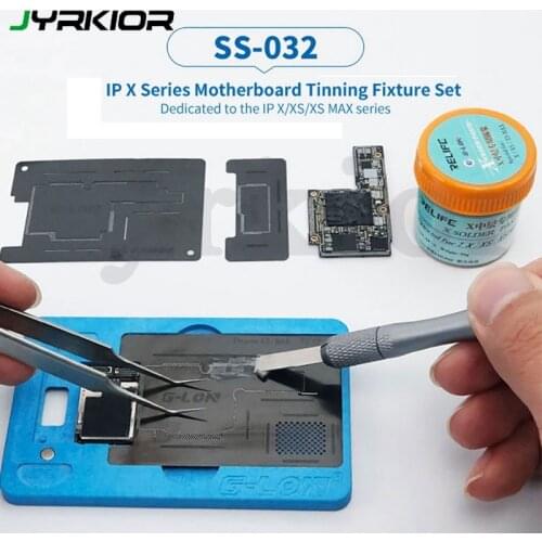 Sunshine & G-Lon Co-Develop Middle Board BGA Reballing Stencil Plant Tin Platform+Solder Paste For iPhone X XS MAX Maintenance