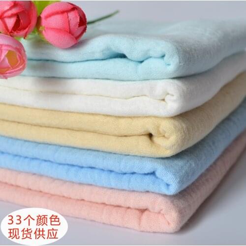 Texture Wrinkled Cotton and Linen Double Gauze Crepe Cloth Childrens fabricClothing Womens Skirts Pajamas Fabric