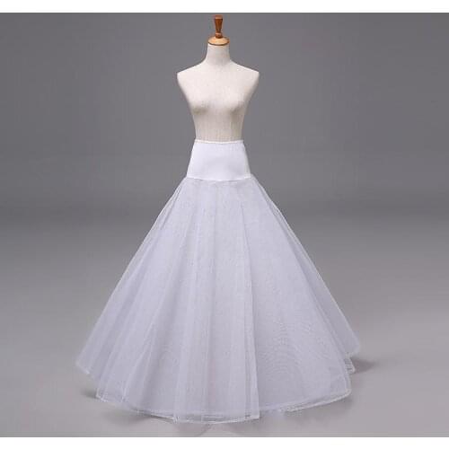 A Line Wedding Skirt Petticoat Floor Length Wedding Dress Underskirt Petticoats Slips Crinoline Wedding Accessories