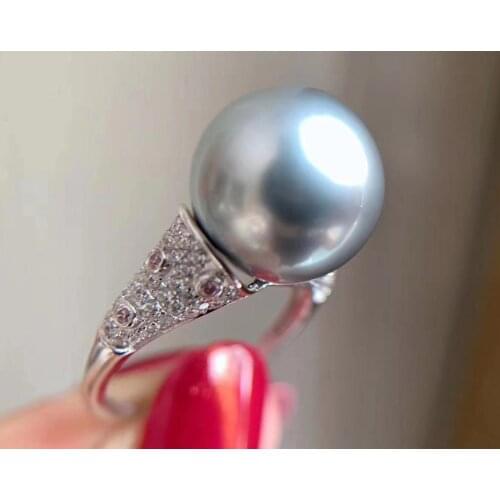 Bridal Gorgeous 925 Sterling Silver Finger Ring Settings Adjustable Ring Findings Jewelry Parts Fittings Accessories for Pearls