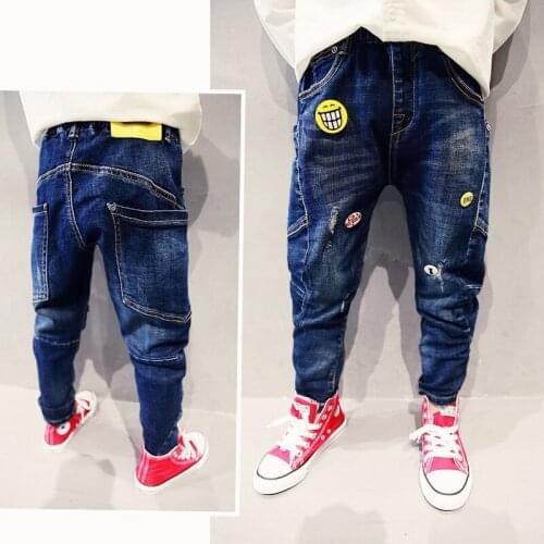 2018 Spring Kids Pants Girls Baby Boys Jeans Thick Children Jeans for Boys Kids Casual Denim Pants Toddler Kids Clothing 5-12Y