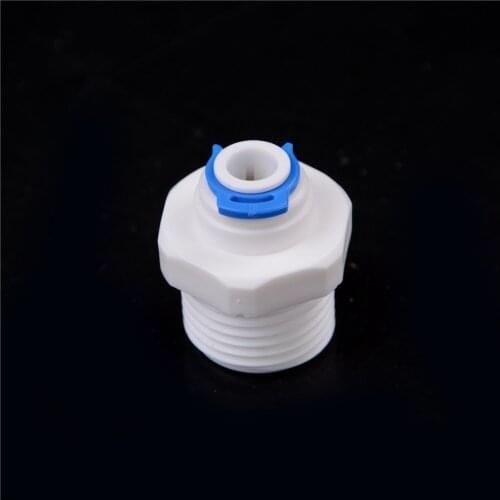 1PCS 1/2'' Thread Male to 1/4'' Push-in Fit RO Water Quick Connect Tube Quick Connect hot sale