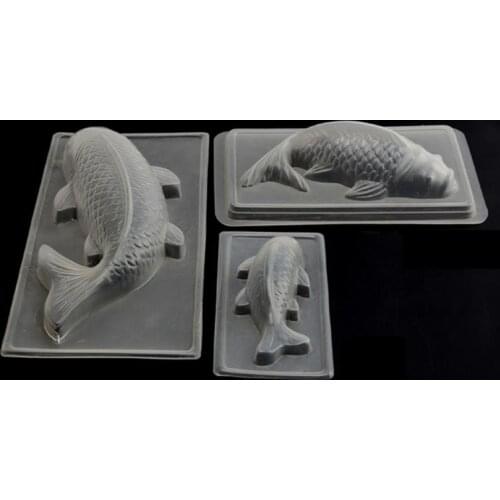 1PCS 3D Koi Fish Plastic Cake Chocolate Mould Jelly Handmade Sugarcraft Mold DIY Household Kitchen Bakeware Cake Tools