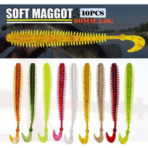 10pcs/lot Jigs For Fishing Lures Jig Silicone Bait 2020 Wobbler Soft Lure Shad Rubber Bass Jigging Floating Curved Tail Swimbait