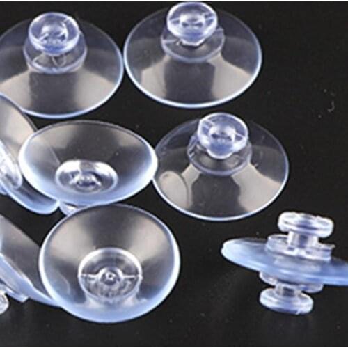 10PCS 35mm High-end Sucker Suction Cups PVC Fish Tank Transparent Perforated Button Mushroom Head Glass Suckers Vacuum Cup Spot