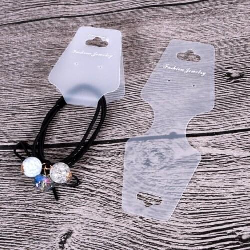 100pcs Kraft PVC Jewelry Card for Necklace/Pendant/Hair Accessory/Bracelet Black Transparrent Hang Tag Jewelry Displays