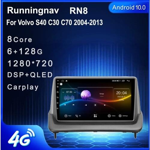 4G LTE Android 10.1 For Volvo S40 C30 C70 2004 2005 2006 2007-2013 Car Radio Multimedia Video Player Navigation GPS RDS no dvd