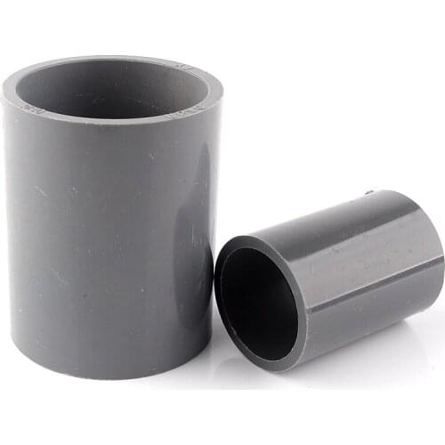 5~50pcs ID 20~50mm Mounting Hydroponics PVC Pipe Straight Equal Connector Plastic Pipe Straight Connector Plastic Joint Fittings