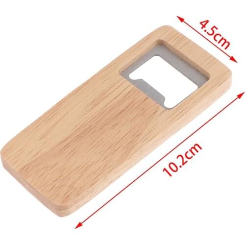 5Styles Fashion Bottle Opener Simple Jar Bottle Wrench Creative Wood Multifunction Square-shaped Can Opener Kitchen Tool