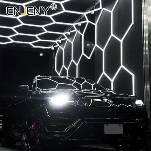 Customized led panel Honeycomb Hexagonal Wall Night Light Ceiling Lamp Car wash workshop for show room Home Decoration design
