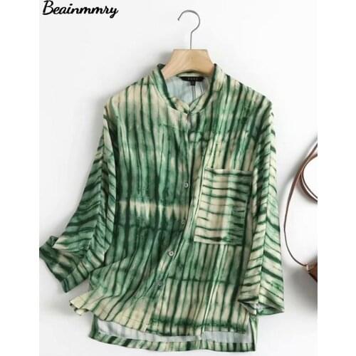 Блузки в полоску Beainmmry China At AliExpress