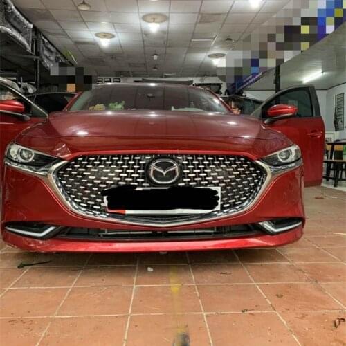 Diamond Style Front Mesh Racing Grill Grille Front Bumper For Mazda 3 Axela 2020 2021 Year Body Kit Accessories