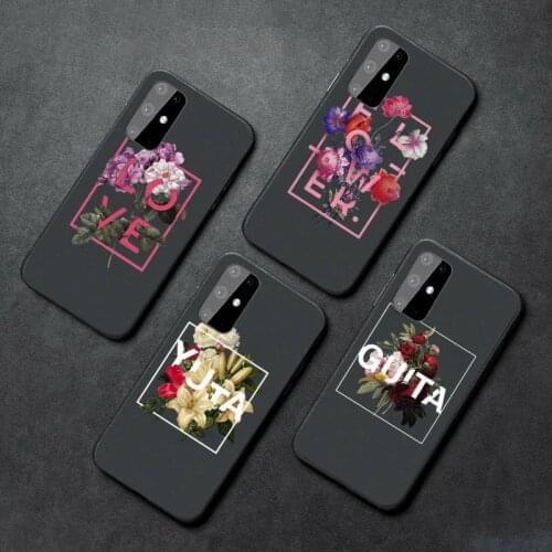 Flower text art Phone Case For Samsung A21S A32 A51 A52 A71 A50 A12 S10 S20 S21 Plus Fe Ultra