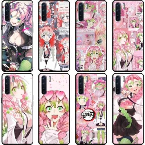 Mitsuri Kanroji Kimetsu no Yaiba Cover For OPPO A5 A9 A31 A53 2020 A1K A5S A15 A52 A72 A83 A91 F5 F7 Reno 2 Z 4 Pro Case