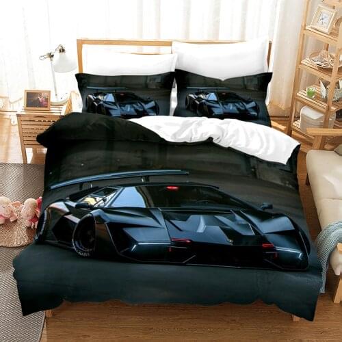 Home Textiles Bedding Set Cool Sports Car Duvet Cover Pillowcase Comforter Luxury Modelling Bedding For Boys