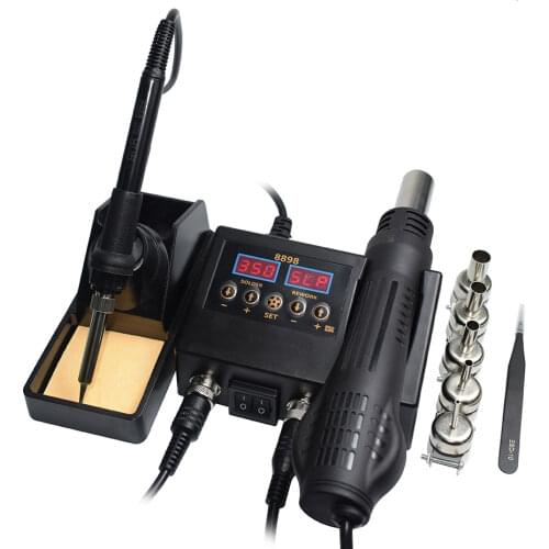 Eruntop 8586 SMD Rework Soldering Station Electric Soldering Irons Hot Air Gun