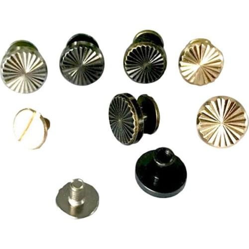 10/20Pcs 9.5*5mm Sun Pattern Design Round Head Stud Leather Craft Leathercraft Belt Wallet Bag Chicago Screw Nail Binding Rivet
