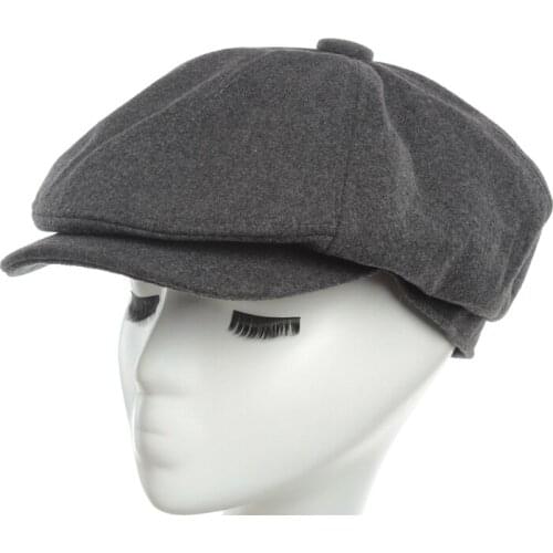 Newsboy cap Pure color Woolen Fashion Newsboy cap Autumn Winter Unisex outdoor cold proof hats Newsboy cap for kvinder