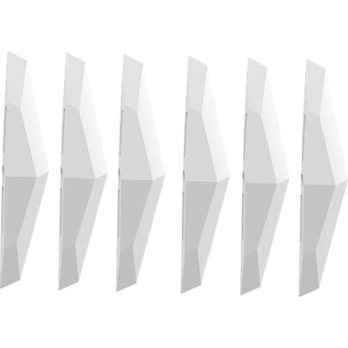 Pack of 6 White Car Door Protector Bumper Strip Sticker with Sound Alarm