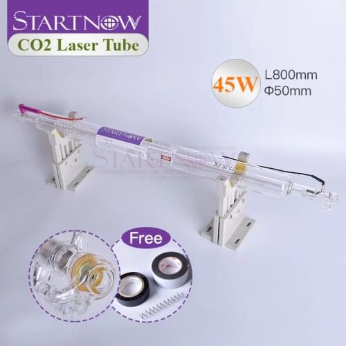 Startnow 45W CO2 Glass Tube Laser Pipe 800mm For CO2 Laser Engraving Cutting Carving Lamp Marker Machine Accessories Wholesale