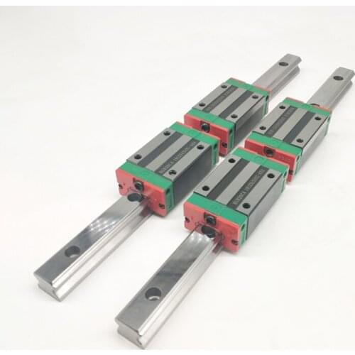 20mm Type 2pcs HGR20 Linear Guide Rail L800mm rail + 4pcs carriage Block HGH20CA blocks for cnc router
