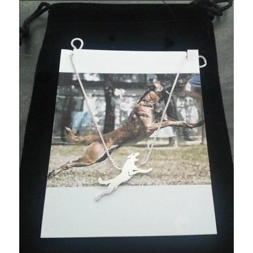 German Shepherd Necklace, Your Pet Pendant Dog silhouette Memory Jewelry Keepsake Memorial Gift--12 pcs/lot