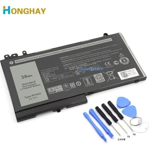 Honghay New RYXXH Laptop Battery for Dell Latitude 12 5000 11 3150 3160 E5250 E5450 E5550 M3150 Series 09P4D2 9P4D2 11.1V 38WH