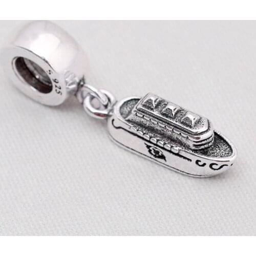 Original Vintage Cruise Line Ship Pendant Beads Fit 925 Sterling Silver Bead Charm Bracelet Bangle DIY Jewelry