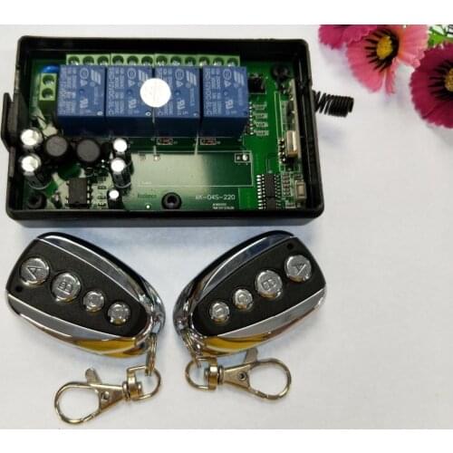 AC 85V 110V 220V 250V 4CH RF Wireless Remote Control System Radio Wireless Lighting Switch 315Mhz/433Mhz Receiver 2*Transmitte