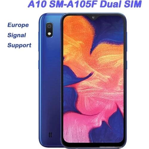 Samsung Galaxy A10 SM-A105F/DS 6.2” Cell Phone 2GB 32GB Refurbished-99% New Mobile Phone 16 MP 5 MP Dual SIM Smartphone