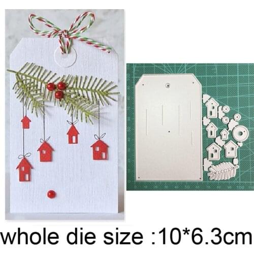 Craft dies Christmas Ornament Leaf Berry House Metal Cutting Dies Stencils Scrapbooking dies Paper Craft Embossing Dies New 2021