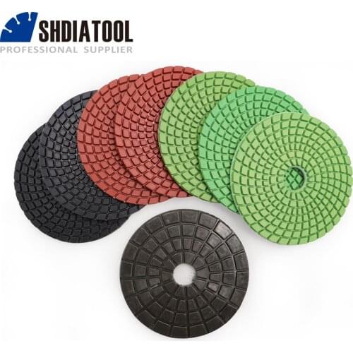 DIATOOL 8pcs/set 4" Professional Diamond Flexible polishing pads 100mm ceramic/tile Sanding discs Premium quality grinding disc