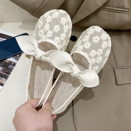 Mesh Flat Shoes 2021 Summer New Shallow Mouth Korean Version with Skirt Breathable Soft Net Red Ladies Sandals Single Shoes